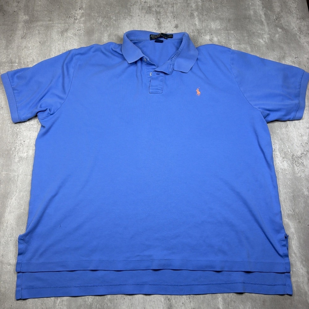 Polo Ralph Lauren Polo Shirt Mens Size 2XL Blue Short Sleeve Casual Soft Touch